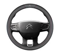 Jialet Coche Funda Volante para Citroen C5 2004-2008, Cuero Cubierta Volante Coche Cubre Funda Protección Volante Antideslizante Protector Accesorios Coches Interior Decoracion,Blue-B-O Shape