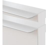 JIALUO0318 Aleación de Aluminio Tiradores Ocultos Manijas Para Muebles Armarios Pomos Cocina Manijas Tiradores de Puerta Blanco 2 Piezas (Length 1200mm)