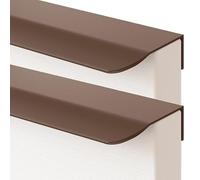 JIALUO0318 Aleación de Aluminio Tiradores Ocultos Manijas Para Muebles Armarios Pomos Cocina Manijas Tiradores de Puerta Marrón 2 Piezas (Length 120mm)