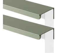 JIALUO0318 Aleación de Aluminio Tiradores Ocultos Manijas Para Muebles Cajones Tiradores Armarios Cocina Manijas Pomos de Puerta Verde 2 Piezas (Length 120mm)