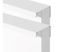 JIALUO0318 Aleación de Aluminio Tiradores Ocultos Manijas Para Muebles Cajones Tiradores Armarios Cocina Manijas Pomos de Puerta Blanco 2 Piezas (Length 400mm)