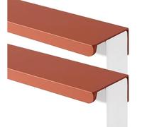 JIALUO0318 Aleación de Aluminio Tiradores Ocultos Manijas Para Muebles Cajones Tiradores Armarios Cocina Manijas Pomos de Puerta Naranja 2 Piezas (Length 800mm)