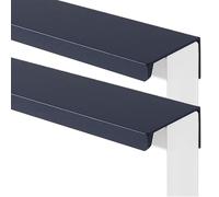 JIALUO0318 Aleación de Aluminio Tiradores Ocultos Manijas Para Muebles Cajones Tiradores Armarios Cocina Manijas Pomos de Puerta Azul Oscuro 2 Piezas (Length 300mm)