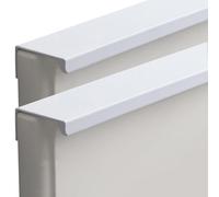 JIALUO0318 Blanco Ocultos Tiradores Manijas Para Muebles Aleación de Aluminio Armarios Pomos Cajones Cocina Manijas Tiradores de Puerta 2 Piezas (Length 600mm)