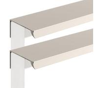 JIALUO0318 Manijas Para Muebles Aleación de Aluminio Tiradores Ocultos Armarios Pomos Cajones Tiradores Cocina Manijas Tiradores de Puerta 2 Piezas (Light Grey,Length 150mm)