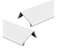 JIALUO0318 Tiradores Ocultos Aleación de Aluminio Manijas Para Muebles Armarios Cajones Tiradores Cocina Manijas Pomos de Puerta 2 Piezas (Blanco,Length 600mm)