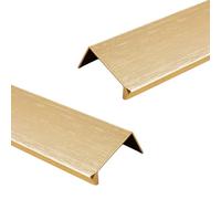 JIALUO0318 Tiradores Ocultos Aleación de Aluminio Manijas Para Muebles Armarios Cajones Tiradores Cocina Manijas Pomos de Puerta 2 Piezas (Oro Cepillado,Length 600mm)