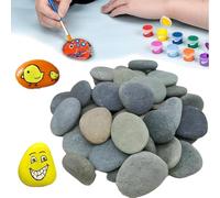 JIAMAIN 45pcs 3-5cm Pintura Guijarros, Pizarra De Graffiti Infantil, Piedra Decorativa De Pintura Artesanal DIY, Kit De Roca Pintada, Actividades De Juego Creativas Adecuadas Para Escuelas y Familias