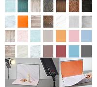 JIAMIAN 14 Papel De Fondo De Doble Cara De Patrón Completo, Papel Reflectante Fotográfico, 28 Patrones, Accesorios Fotográficos De Mármol Sólido, Adecuado Para Joyas y Cosméticos (28.5x41.5cm)