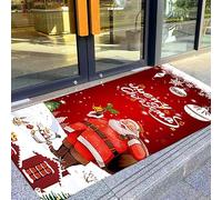 JIAMIAN Alfombras De Suelo De Papá Noel, Fiestas De Navidad De Nochebuena Bienvenidos a Casa Para Decorar Alfombras, Adecuadas Para Dormitorios, Puertas, Cocinas, Balcones(Estilo3)