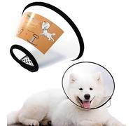 JIAMIAN Collar Isabelino Protector, Ajustable Cono Mascotas Protector Heridas Anti-Mordida Anti-Lamido Curación, Collar Plástico Perros Gato Perros Grandes (Cuello: 42-46cm)