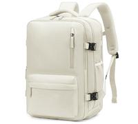 JIAMIAN Mochilas De Viaje, Bolsas De Viaje De Gran Capacidad, Herramientas De Almacenamiento De Equipaje De Vuelo Aéreo, Almacenes De Zapatos Independientes, para Hombres y Mujeres(Arroz Blanco)
