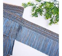 JIAMU 5Meter/Lot Cortina Flecos Encaje Borla 12CM Enderezar Bigote Cortina Mesa Lateral Decoración Accesorios