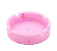 JIAMU Cenicero de Silicona con cenicero Fluorescente para Cigarrillos, Soporte Redondo para Fumar Marihuana, para baño Interior, Hotel, Oficina, Exteriores