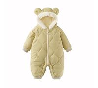 JiAmy Mono Invierno Bebé Niño Niña, Cálido Adorables Orejitas de Oso Cremallera Ropa Bebé Invierno 6-9 meses