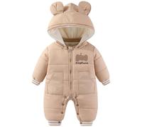 JiAmy Mono Nieve para Bebé, Traje de Nieve Invierno con Capucha Conjunto de Ropa 6-9 Meses