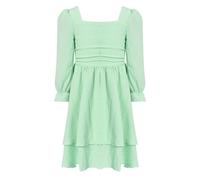 JiAmy Vestido de tirantes delgados para niñas y niñas, vestido de verano casual para playa, vestido midi para adolescentes, vestido de graduación para 7-12 años, Verde manga larga, 5-6 años