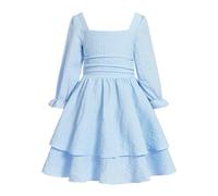 JiAmy - Vestidos para niñas con manga larga abullonada, elegantes, línea A, princesa, midi, acampanados, estilo skater, de fiesta para adolescentes, vestido de graduación para niñas de 5 a 13 años, 11