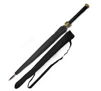 Jian - Paraguas con mango de espada | Paraguas grande de 105 cm a prueba de tormentas con 16 radios, paraguas chino samurai | diseño resistente al viento para el día a día y cosplay