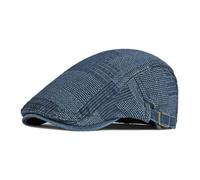 JIAN XIAO Gorra para hombre de verano, vaquero, para conducir, cazar, plana, gorra Newsboy, Azul Vaquero Oscuro, 55-60