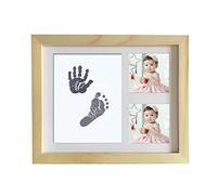 JIAN YA NA Babyprints del recuerdo de la huella de la mano y de la huella de fotos Juegos de Estructura para el bebé recién nacido álbum de fotos para regis De madera