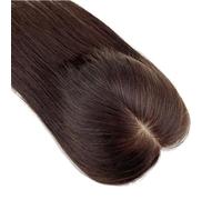 JIANBOHAIRS 10 - 20 pulgadas de pelo humano para mujeres con cabello fino con clip en la parte superior, base de seda, extensiones de pelo transpirable, densidad 130 para adelgazar el cabello