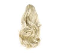 JIANBOHAIRS 12" Claw Clip Ponytail Extension,Drawstring Fake Hairpiece Curly Synthetic Wavy Pony Tails Daily Wear(88)