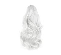 JIANBOHAIRS 12" Claw Clip Ponytail Extension,Drawstring Fake Hairpiece Curly Synthetic Wavy Pony Tails Daily Wear(1001)