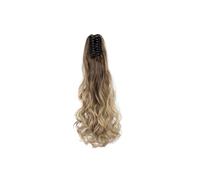 JIANBOHAIRS 22" Long Curly Claw Ponytails for Women Fluffy Tail Fake Hair Natural Hairpieces for Daily Use Daily Wear(10T16)