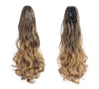 JIANBOHAIRS 22" Long Curly Claw Ponytails for Women Fluffy Tail Fake Hair Natural Hairpieces for Daily Use Daily Wear(10T27)