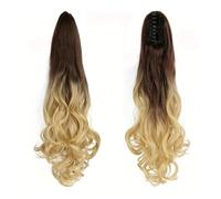 JIANBOHAIRS 22" Long Curly Claw Ponytails for Women Fluffy Tail Fake Hair Natural Hairpieces for Daily Use Daily Wear(4T22)