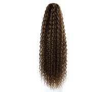 JIANBOHAIRS 30inch Long Curly Ponytail Extension,Synthetic Water Wave Drawstring Thick Pony Tail for Women with 2 Clips Daily Wear(P4-27)