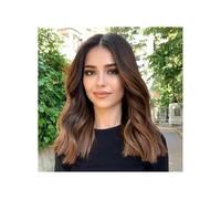 JIANBOHAIRS 5x5 HD Lace Closure Wigs Human Hair Body Wave Wear and Go Glueless Wigs 150 Density for Thinning Hair (Ombre Brown, 28 pulgadas)