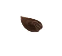 JIANBOHAIRS Adorno de cabello humano for mujer, postizo superior con Base de seda de 7x13CM, extensiones de cabello con Clip for Thinning Hair(16 inches,Medium Brown)