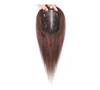 JIANBOHAIRS Adornos de cabello humano for mujeres, base de encaje suizo de 9 × 14 cm, postizo Remy recto con clip
