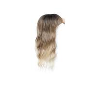 JIANBOHAIRS Adornos for el cabello for mujer, pelucas sintéticas onduladas de 20 pulgadas de largo con flequillo, postizos con Clip for adelgazar el cabello,