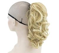 JIANBOHAIRS Cabello rizado de 12 pulgadas,Extensiones de cabello de cola de caballo de garra corta,Clip de cola de caballo en postizos for uso diario Daily Wear(16H613)