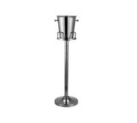 JIANBOHAIRS Champagne Ice Bucket with Stand,Stainless Steel Wine Chiller for Wedding KTV Club BBQ Party Home Outdoor for Wine, Drinks, Bar, Beverage Cooler(Silver)