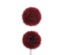 JIANBOHAIRS Cola de caballo afro del cordón del soplo for las mujeres negras, pelucas cortas rizadas rizadas suaves naturales durables del cabello humano(Wine red,8inch)