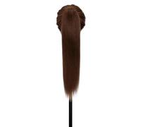 JIANBOHAIRS Extensión de cola de caballo con clip de garra de cabello humano, extensiones de cola de caballo largas y rectas for mujeres Daily Wear(#4,16 inch 105g)