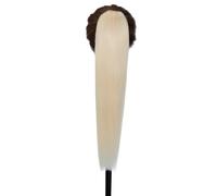 JIANBOHAIRS Extensión de cola de caballo con clip de garra de cabello humano, extensiones de cola de caballo largas y rectas for mujeres Daily Wear(#60,16 inch 105g)