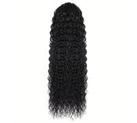JIANBOHAIRS Extensión de cola de caballo con ondas de agua, clip de cabello humano con cordón for mujeres negras, rizado, grueso, de aspecto natural. for Thinning Hair