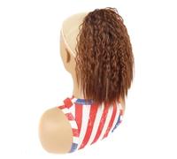 JIANBOHAIRS Extensión de cola de caballo de 10 pulgadas con cordón para mujeres negras, colas de caballo cortas, onduladas, rizadas, esponjosas, sintéticas para uso diario(33)