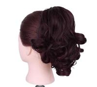 JIANBOHAIRS Extensión de cola de caballo de 12 pulgadas, extensiones de cabello clásicas sueltas y onduladas con Clip de garra, postizos for mujeres Daily Wear(#99J)