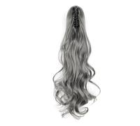 JIANBOHAIRS Extensión de postizos de cola de caballo con clip de garra ondulada de 22 pulgadas de largo, pieza de cabello sintético for mujeres Daily Wear(171)