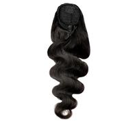 JIANBOHAIRS Extensión larga del cabello humano de la cola de caballo de la onda del cuerpo, clip ondulado rizado del cordón en postizos for las mujeres Daily Wear(16 inch)
