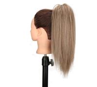 JIANBOHAIRS Extensiones de cabello de cola de caballo con clip de garra corta de 24 ", piezas de cola de caballo rectas sintéticas suaves naturales for mujeres Daily Wear(M12-613)