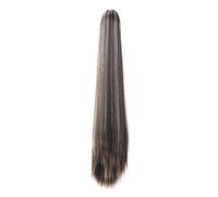 JIANBOHAIRS Extensiones de cola de caballo con garra de 20 pulgadas, coletas largas y rectas for mujeres, extensiones de cola de caballo con Clip sintético en postizos Daily Wear(4AP24A)