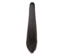 JIANBOHAIRS Extensiones de cola de caballo con garra de 20 pulgadas, coletas largas y rectas for mujeres, extensiones de cola de caballo con Clip sintético en postizos Daily Wear(4A)