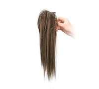 JIANBOHAIRS Extensiones de cola de caballo con garra, negras, de 14 pulgadas, rectas, con clip, postizos sintéticos for mujeres. Daily Wear(4H27)